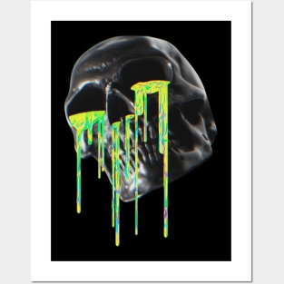 Drippy Skull Art Posters and Art